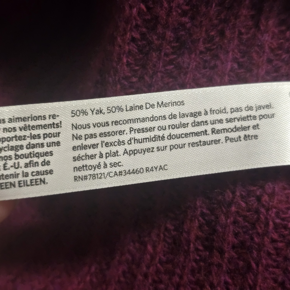 NWT Eileen Fischer Women's Purple Wool Sweater - Picture 12 of 13